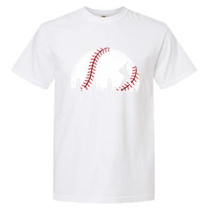 Funny Baseball Heartbeat Baseball Player Gift Garment-Dyed Heavyweight T-Shirt