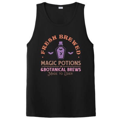 Fresh Brewed Halloween Witch Sign Witchy Mystical Magical Cute Gift PosiCharge Competitor Tank