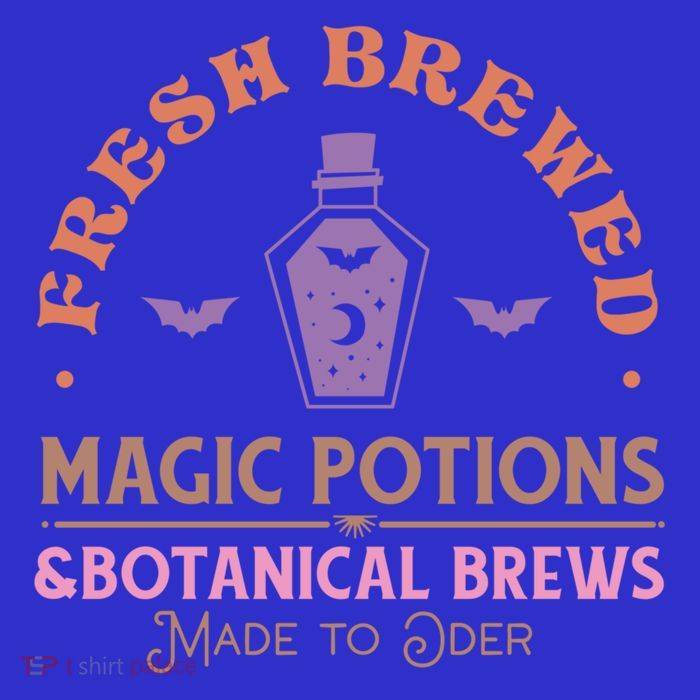 Fresh Brewed Halloween Witch Sign Witchy Mystical Magical Cute Gift T-Shirt