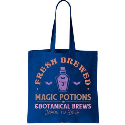 Fresh Brewed Halloween Witch Sign Witchy Mystical Magical Cute Gift Tote Bag