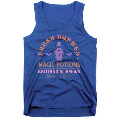 Fresh Brewed Halloween Witch Sign Witchy Mystical Magical Cute Gift Tank Top