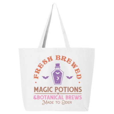 Fresh Brewed Halloween Witch Sign Witchy Mystical Magical Cute Gift 25L Jumbo Tote