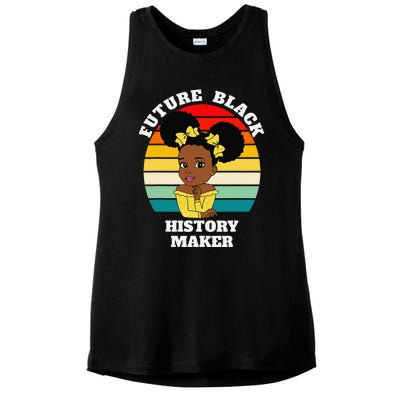 Future Black History Maker Juneteenth HBCU Afro Ladies PosiCharge Tri-Blend Wicking Tank