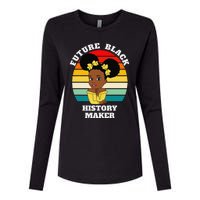 Future Black History Maker Juneteenth HBCU Afro Womens Cotton Relaxed Long Sleeve T-Shirt