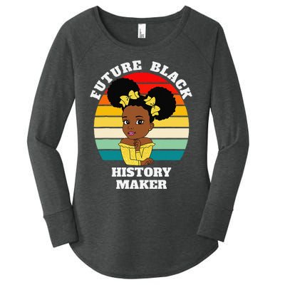 Future Black History Maker Juneteenth HBCU Afro Women's Perfect Tri Tunic Long Sleeve Shirt