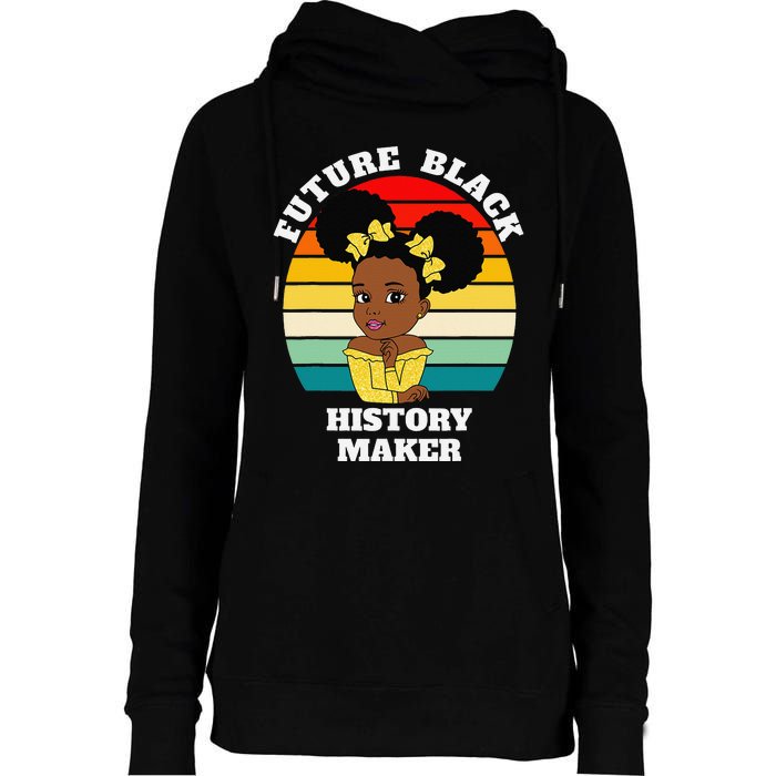 Future Black History Maker Juneteenth HBCU Afro Womens Funnel Neck Pullover Hood