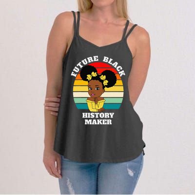 Future Black History Maker Juneteenth HBCU Afro Women's Strappy Tank