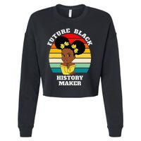 Future Black History Maker Juneteenth HBCU Afro Cropped Pullover Crew