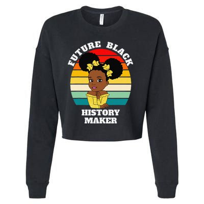 Future Black History Maker Juneteenth HBCU Afro Cropped Pullover Crew