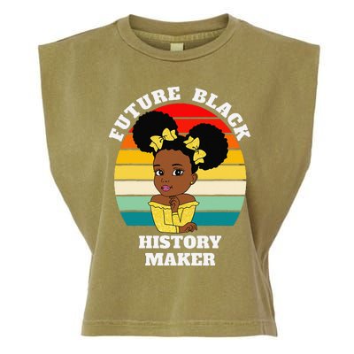 Future Black History Maker Juneteenth HBCU Afro Garment-Dyed Women's Muscle Tee