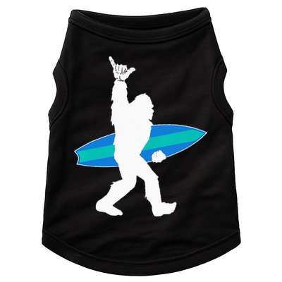 Funny Bigfoot Hang Loose Gift For Shaka Aloha Surfer Lovers Doggie Tank