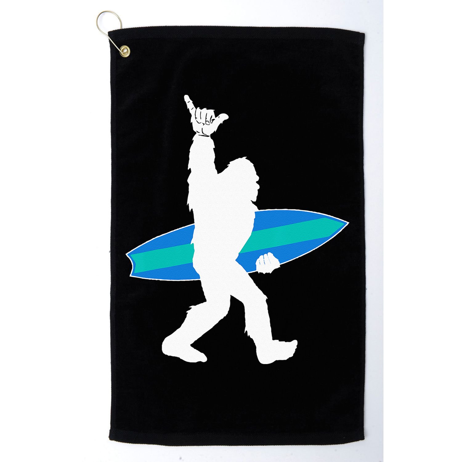Funny Bigfoot Hang Loose Gift For Shaka Aloha Surfer Lovers Golf Towel