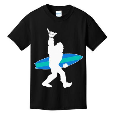 Funny Bigfoot Hang Loose Gift For Shaka Aloha Surfer Lovers Kids T-Shirt