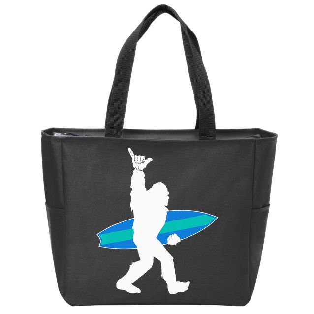 Funny Bigfoot Hang Loose Gift For Shaka Aloha Surfer Lovers Zip Tote Bag