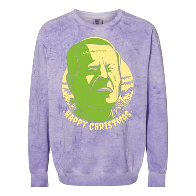 Frankenstein Biden Halloween Funny Colorblast Crewneck Sweatshirt