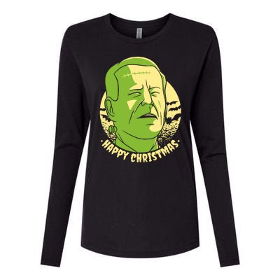 Frankenstein Biden Halloween Funny Womens Cotton Relaxed Long Sleeve T-Shirt