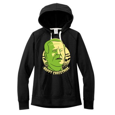 Frankenstein Biden Halloween Funny Women's Fleece Hoodie