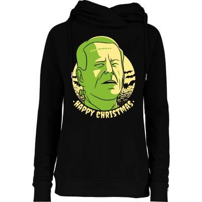 Frankenstein Biden Halloween Funny Womens Funnel Neck Pullover Hood