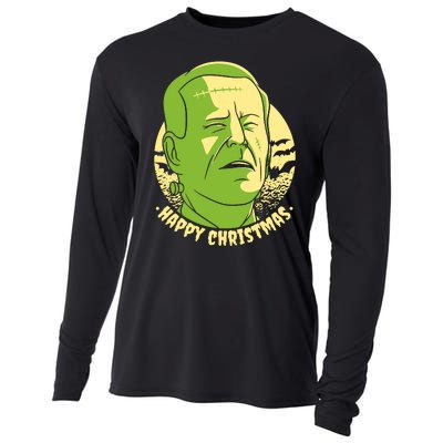 Frankenstein Biden Halloween Funny Cooling Performance Long Sleeve Crew