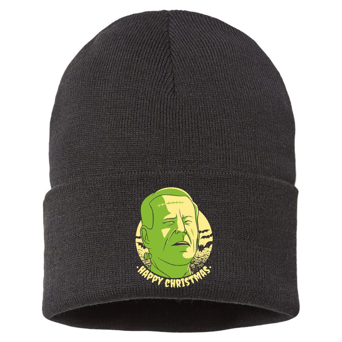 Frankenstein Biden Halloween Funny Sustainable Knit Beanie