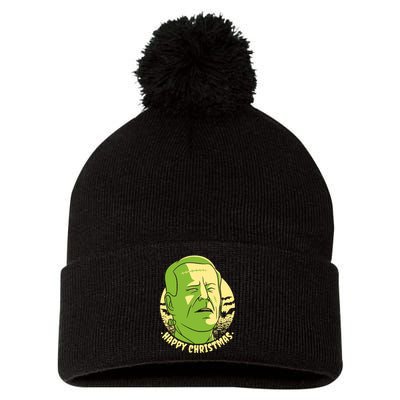 Frankenstein Biden Halloween Funny Pom Pom 12in Knit Beanie