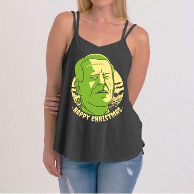 Frankenstein Biden Halloween Funny Women's Strappy Tank