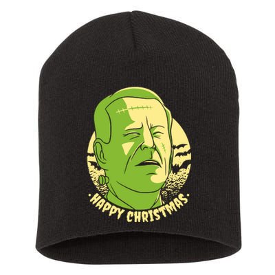 Frankenstein Biden Halloween Funny Short Acrylic Beanie