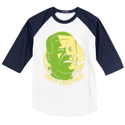 Frankenstein Biden Halloween Funny Baseball Sleeve Shirt