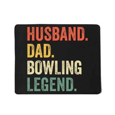 Funny Bowler Husband Dad Bowling Legend Fathers Day Mousepad