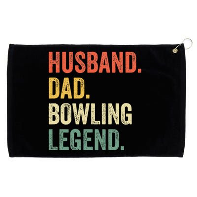 Funny Bowler Husband Dad Bowling Legend Fathers Day Grommeted Golf Towel