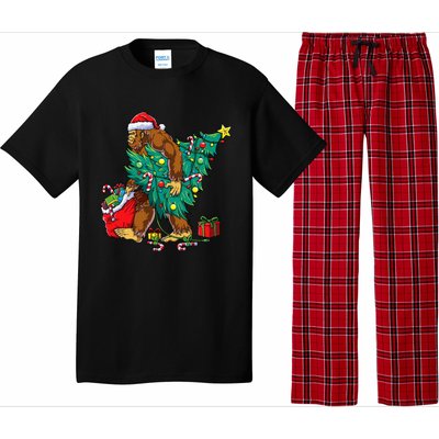 Festive Bigfoot Holiday Decor for Sasquatch Enthusiasts Pajama Set