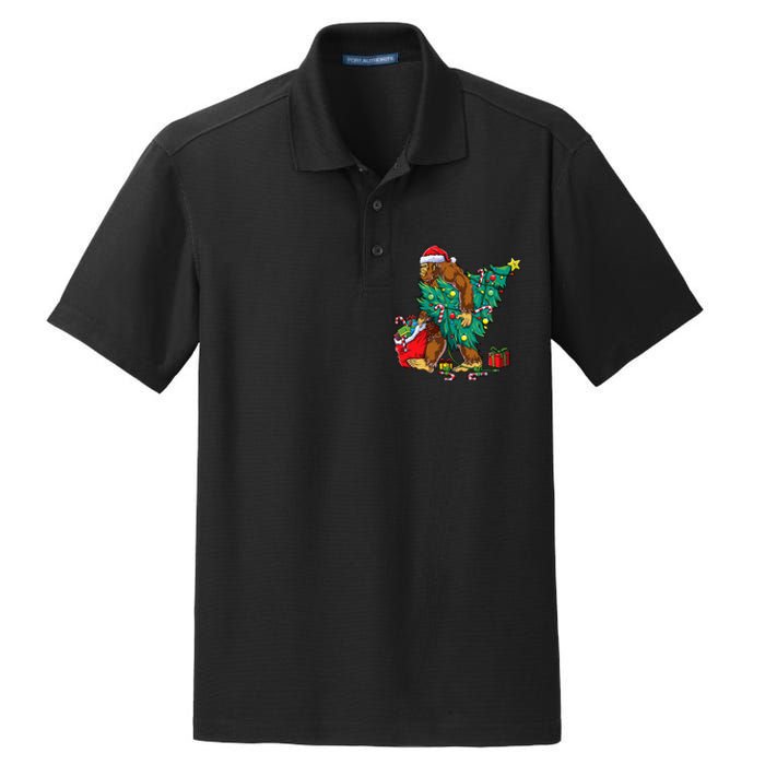 Festive Bigfoot Holiday Decor for Sasquatch Enthusiasts Dry Zone Grid Polo