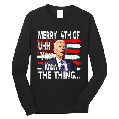 Funny Biden Happy Fourth Of July.Biden 4th Of July Memes Long Sleeve Shirt