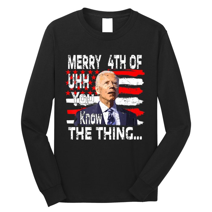 Funny Biden Happy Fourth Of July.Biden 4th Of July Memes Long Sleeve Shirt