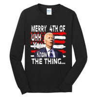 Funny Biden Happy Fourth Of July.Biden 4th Of July Memes Tall Long Sleeve T-Shirt