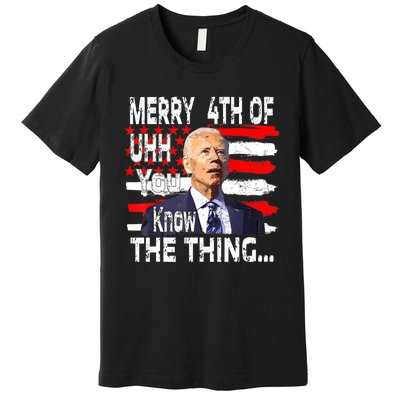 Funny Biden Happy Fourth Of July.Biden 4th Of July Memes Premium T-Shirt