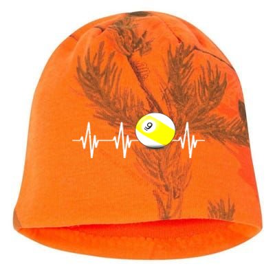 Funny Billiard Heartbeat Pool 9 Ball Billiard Balls Gift Ideas For Fan Kati - Camo Knit Beanie