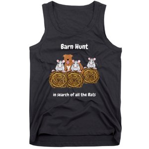 Funny Barn Hunt In Search Of Rats Red Staff Bull Terrier Tank Top