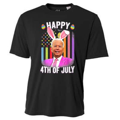 Funny Biden Happy 4th Of July Confused Easter Biden Bunny Cooling Performance Crew T-Shirt