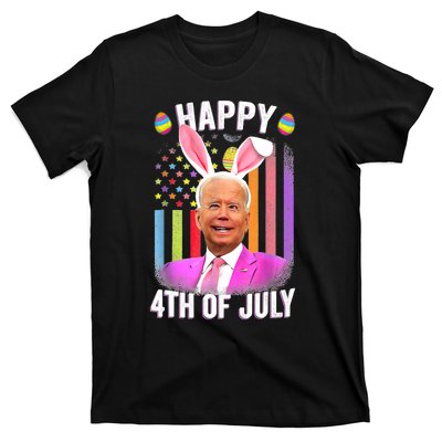 Funny Biden Happy 4th Of July Confused Easter Biden Bunny T-Shirt