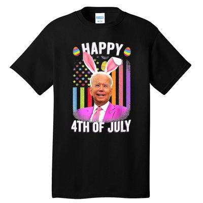 Funny Biden Happy 4th Of July Confused Easter Biden Bunny Tall T-Shirt