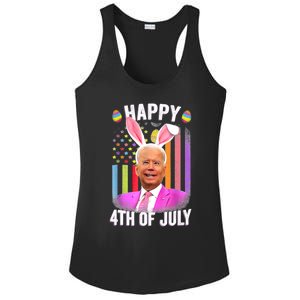 Funny Biden Happy 4th Of July Confused Easter Biden Bunny Ladies PosiCharge Competitor Racerback Tank