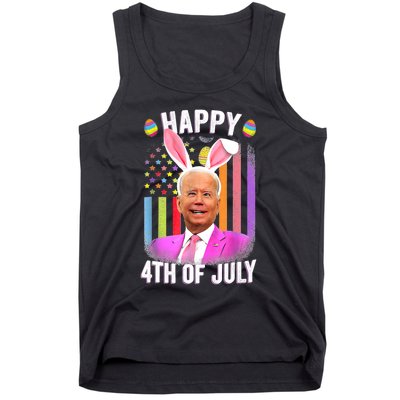 Funny Biden Happy 4th Of July Confused Easter Biden Bunny Tank Top