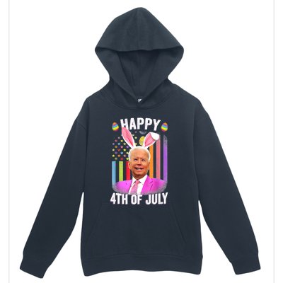 Funny Biden Happy 4th Of July Confused Easter Biden Bunny Urban Pullover Hoodie