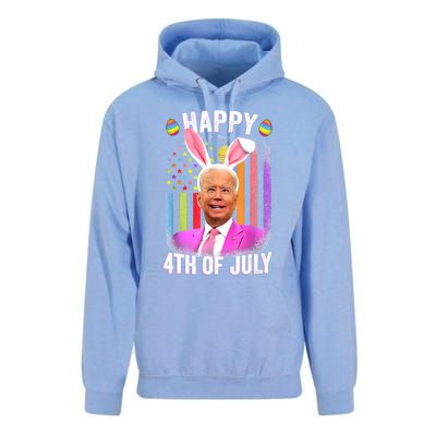 Funny Biden Happy 4th Of July Confused Easter Biden Bunny Unisex Surf Hoodie