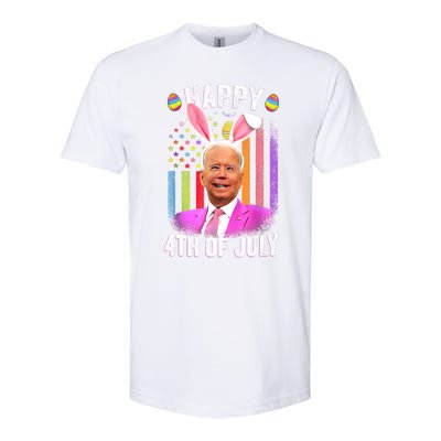 Funny Biden Happy 4th Of July Confused Easter Biden Bunny Softstyle CVC T-Shirt