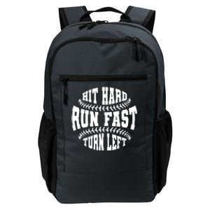 Funny Baseballer Hit Hard Run Fast Turn Left Baseball Sport Gift Daily Commute Backpack