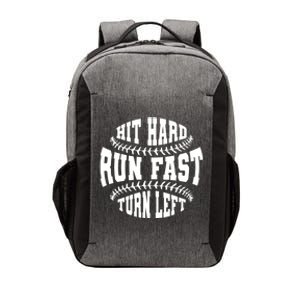 Funny Baseballer Hit Hard Run Fast Turn Left Baseball Sport Gift Vector Backpack