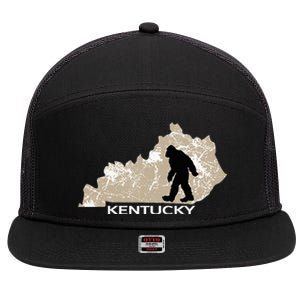 Funny Bigfoot I Believe Loves Kentucky Ky Sasquatch 7 Panel Mesh Trucker Snapback Hat