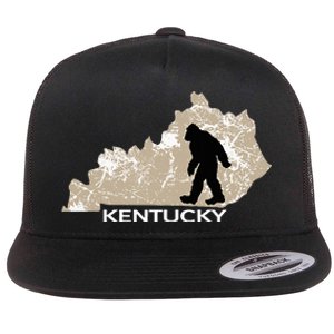 Funny Bigfoot I Believe Loves Kentucky Ky Sasquatch Flat Bill Trucker Hat